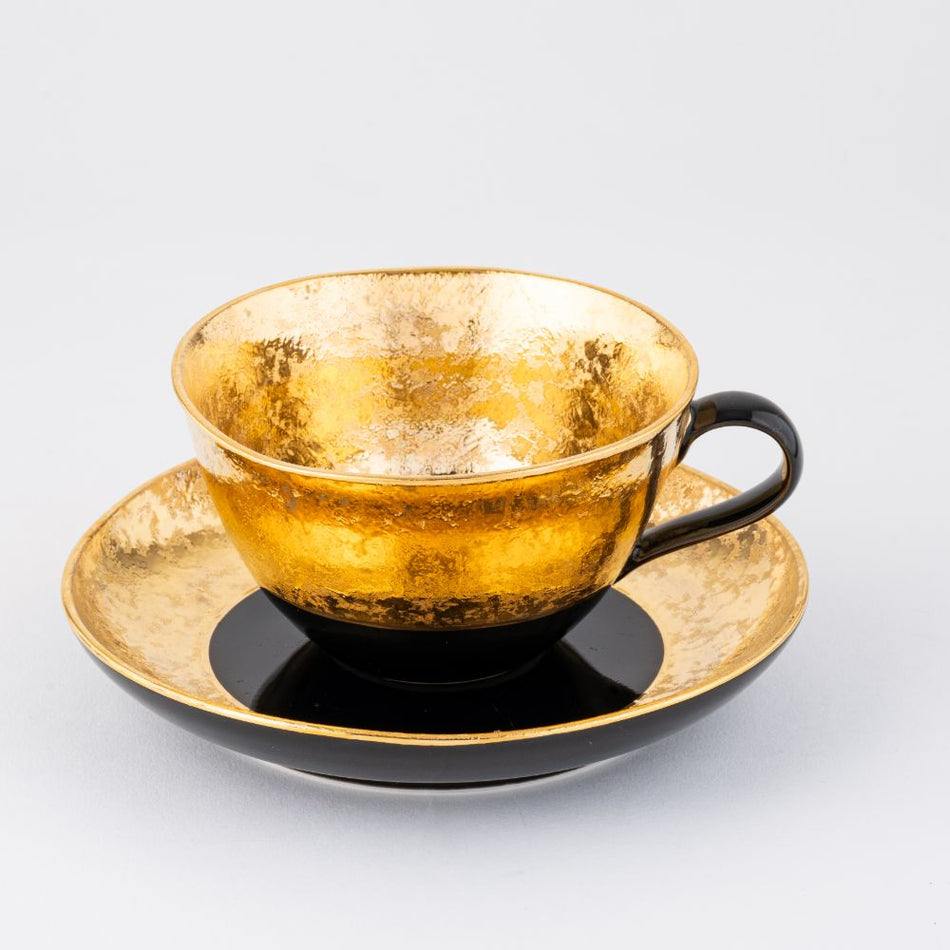 Arita-yaki ware porcelain pottery Coffee cup saucer 2pieces Gold made JAPAN