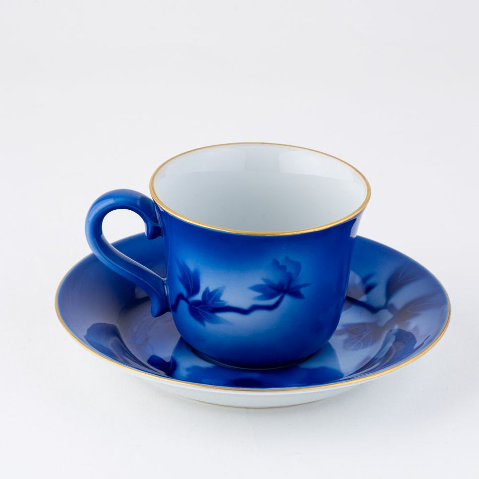Japanese pottery Aritaware AritaYaki Cup and saucer 2pieces BlueWhite made JAPAN