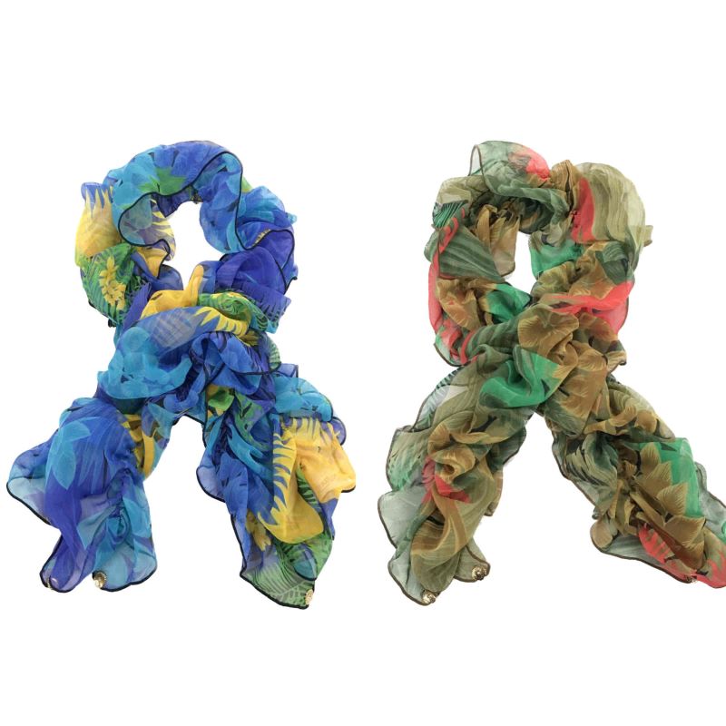Ruched Scarf Polyester Scarf Women