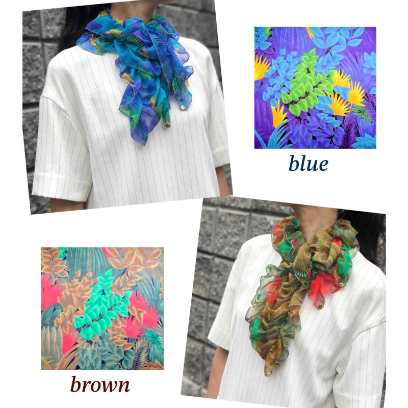 Ruched Scarf Polyester Scarf Women
