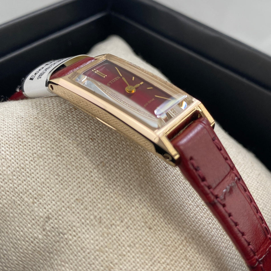 CITIZEN EG7043-09W Wrist watch Kii Eco Drive Red SS Analog Women Unused