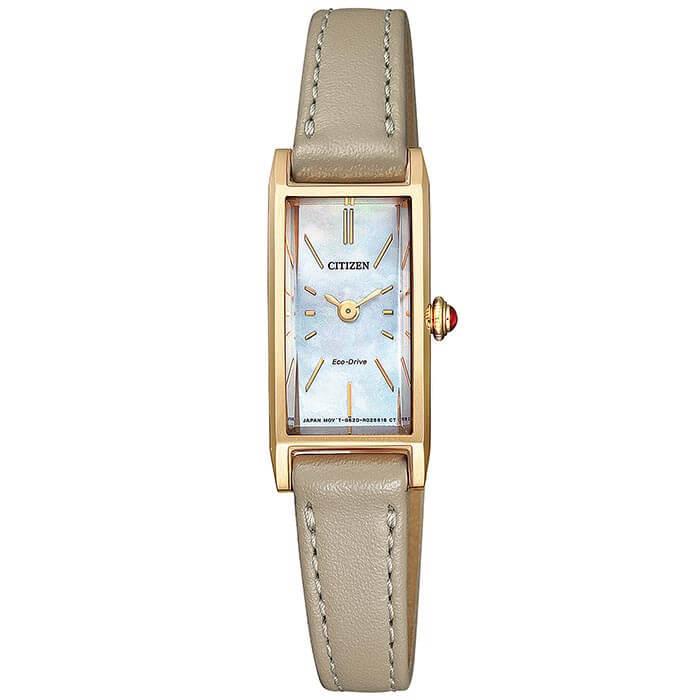 CITIZEN EG7043-17W Unused Kii Eco Drive Crystal glass SS Women Wrist watch