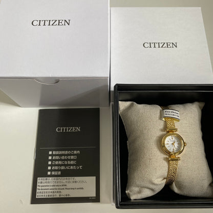 CITIZEN EG7083-55A Unused Kii Eco Drive Crystal glass Silver SS Women Wrist watch