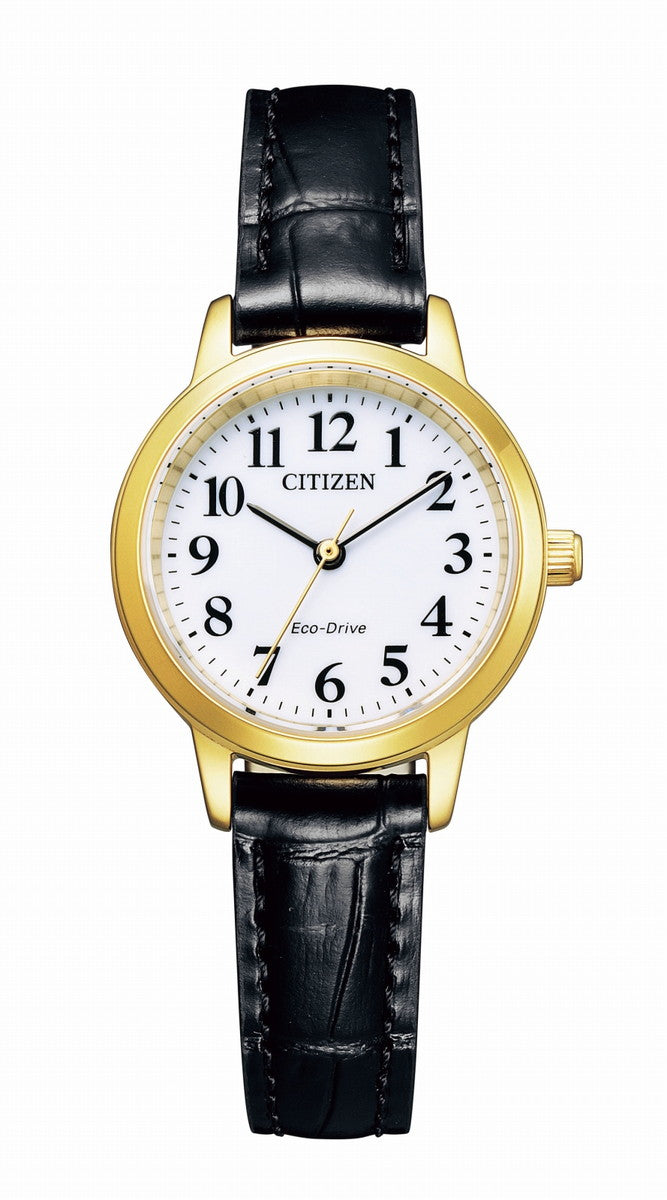 CITIZEN EM0932-10A Unused Eco Drive Crystal glass white SS Women Wrist watch