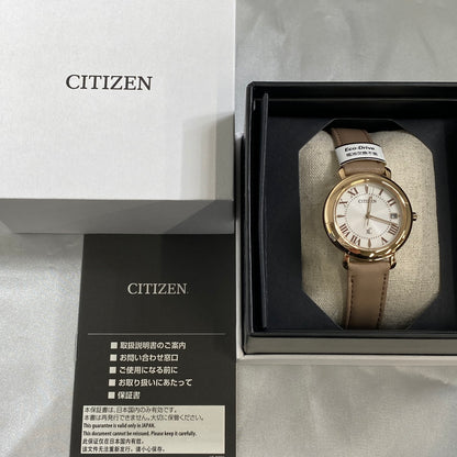 CITIZEN EO1203-03A Unused xC Eco Drive Sapphire glass Beige Women Wrist watch