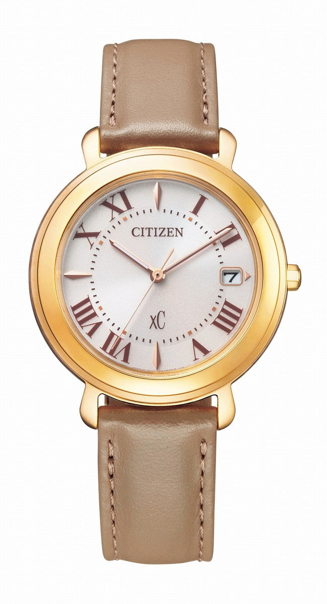 CITIZEN EO1203-03A Unused xC Eco Drive Sapphire glass Beige Women Wrist watch