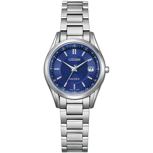 CITIZEN ES9370-62L Unused EXCEED Eco Drive Sapphire glass Blue Women Wrist watch