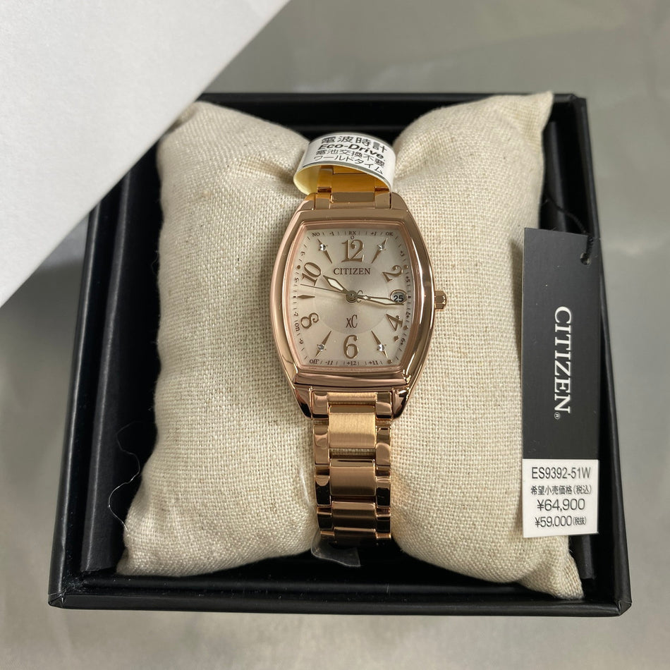 CITIZEN ES9392-51W Wrist watch XC Happy Flight Eco Drive Pink Gold Women Unused