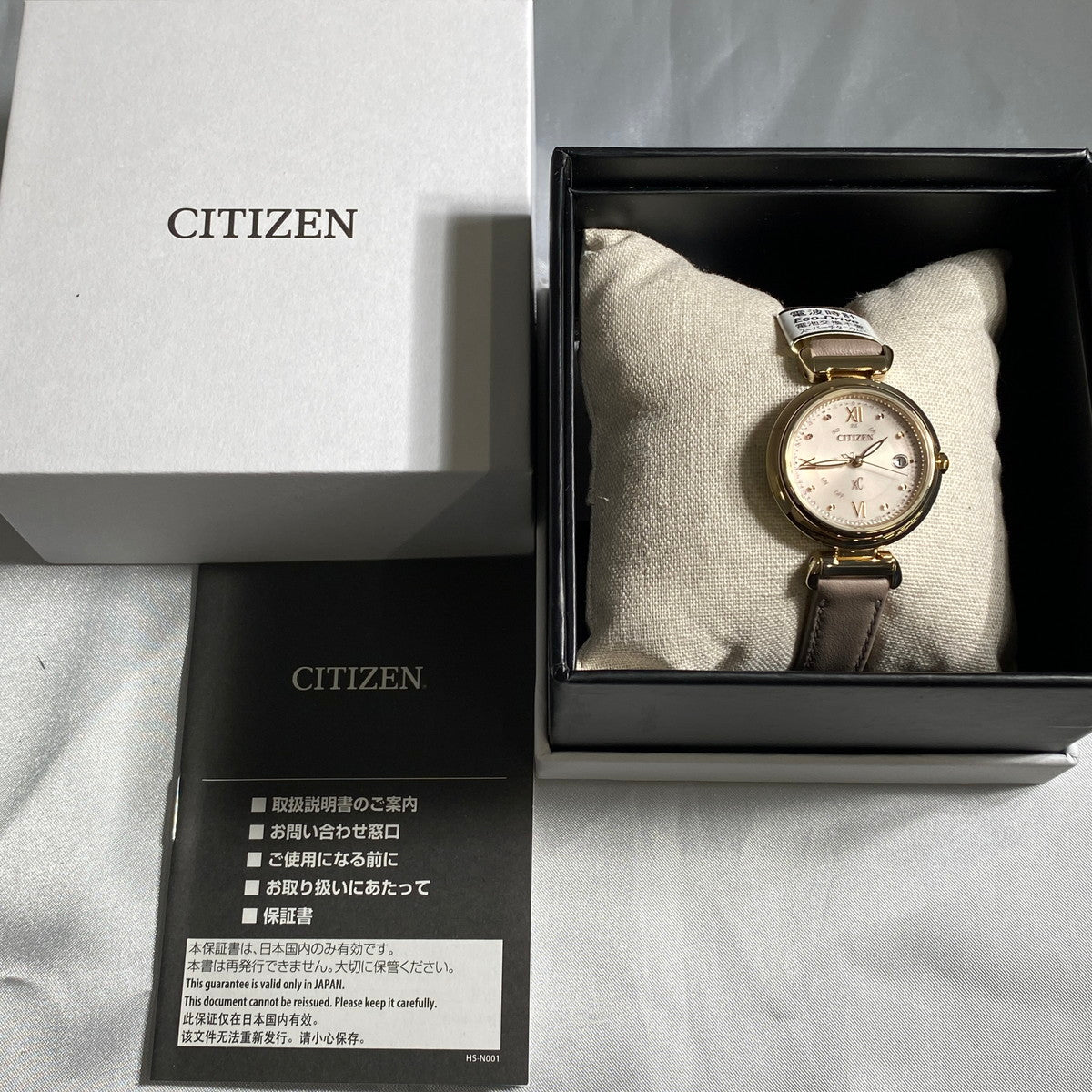 CITIZEN ES9462-07A Unused xC Eco Drive Sapphire glass Pink Women Wrist watch