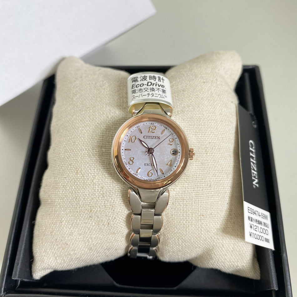 CITIZEN ES9474-59W Wrist watch EXCEED Eco Drive White Titanium Women Unused
