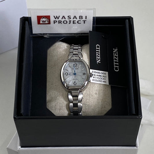 CITIZEN ES9480-56W Unused EXCEED Eco Drive Sapphire glass White Women Wristwatch