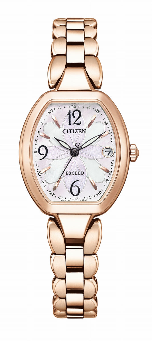 CITIZEN ES9482-51W Unused EXCEED Eco Drive Sapphire glass White Women Wristwatch