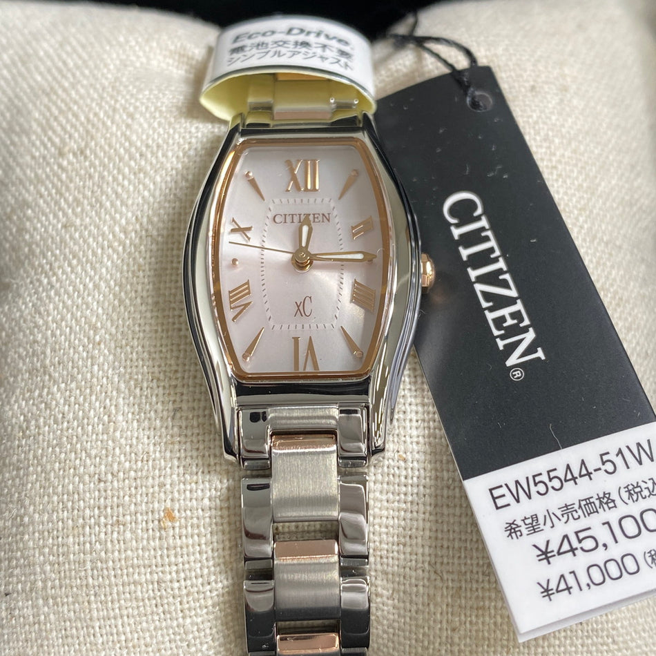 CITIZEN EW5544-51W Wrist watch XC STAINLESS STEEL Eco Drive Pink Women Unused