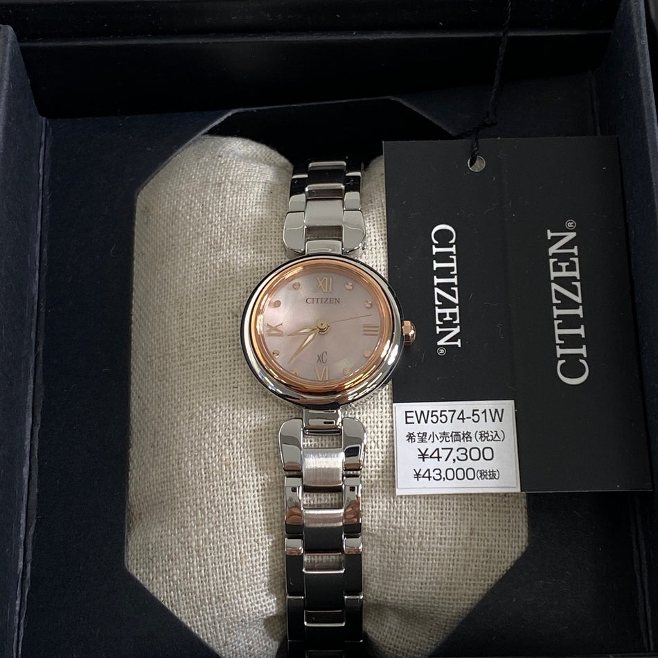 CITIZEN EW5574-51W Wrist watch XC mizu Eco Drive Pink SS Analog Women Unused