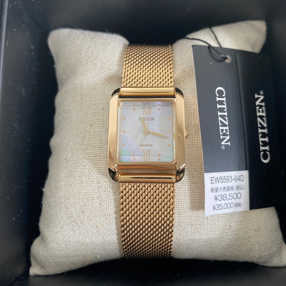 CITIZEN EW5593-64D Wrist watch L Eco Drive White shell SS Analog Women Unused