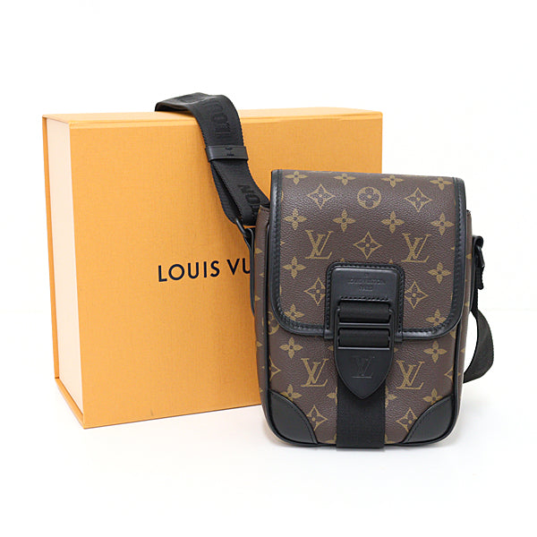 LOUIS VUITTON Shoulder Bag archie messenger M46442 Monogram Maca Men Brown/Black