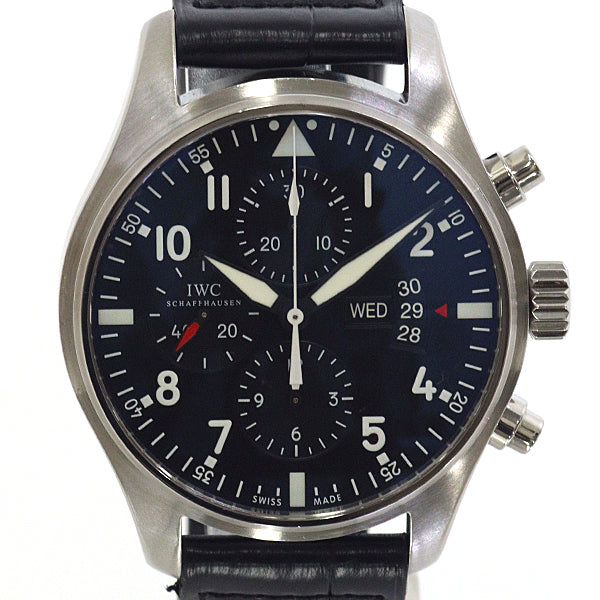 IWC SCHAFFHAUSEN IW377701 Pilot watch chronograph Men's Wrist watch SS/Silver