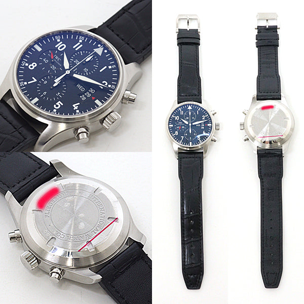 IWC SCHAFFHAUSEN IW377701 Pilot watch chronograph Men's Wrist watch SS/Silver