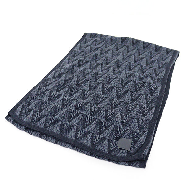 LOUIS VUITTON Scarf Echarpe Gaston V M70044 Scarf Cotton cashmere Men Gray