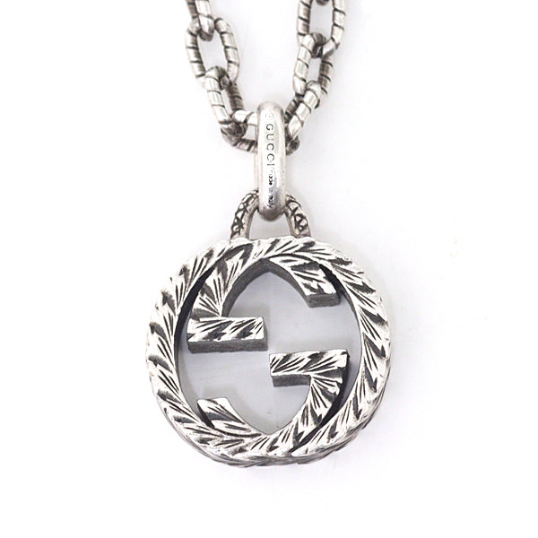 GUCCI Necklace・Pendant Interlocking 455307 Sterling Silver Fashion Jewelry