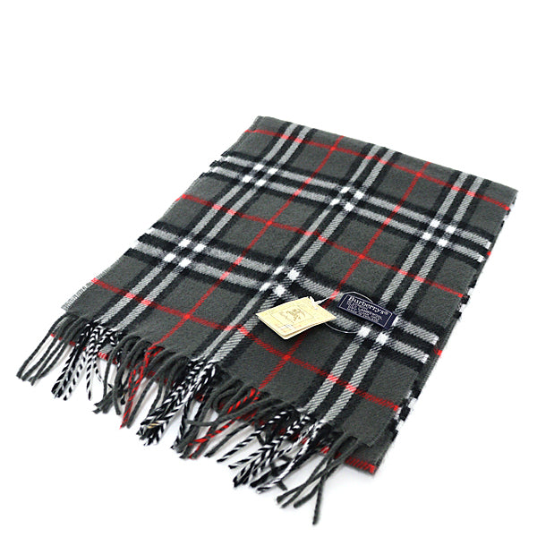 BURBERRY Scarf Lambswool Scarves & Wraps Nova Check wool Unisex Gray