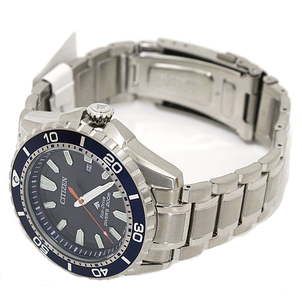 CITIZEN H168-S111510 Unused Eco Drive Navy Men's Wrist watch solar radio waves