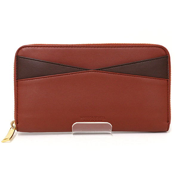 BOTTEGAVENETA purse Zip Around long wallet 608254 By color Brown Leather Women