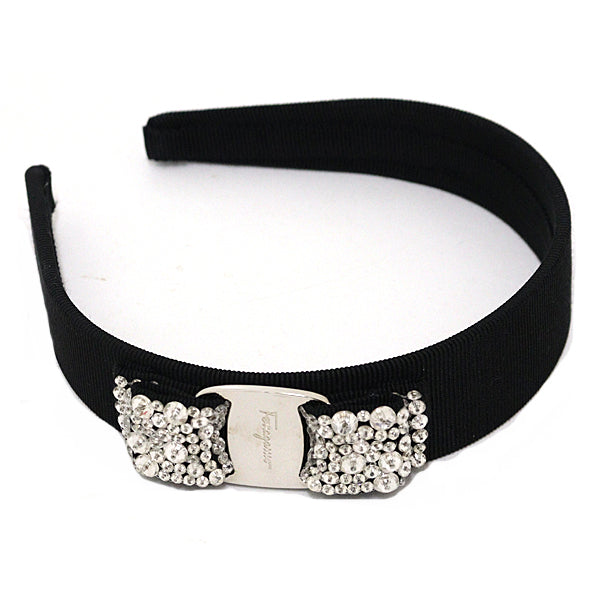 Salvatore Ferragamo Hair band Vala Ribbon 342758 Hair accessory Crystal Women