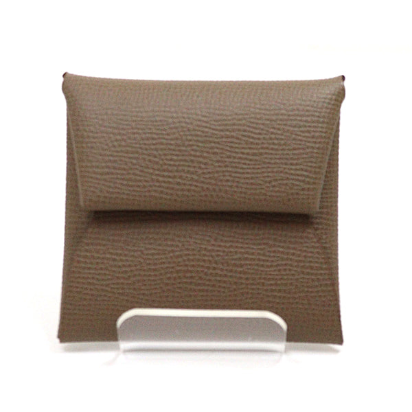 HERMES Coin purse Wallet Bastia Epson Leather Etoupe Men Unused