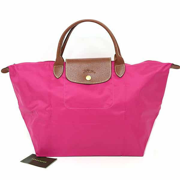 Longchamp Handbag Le Pliage M Top Handle Bag 1623089560 Nylon Pink Brown