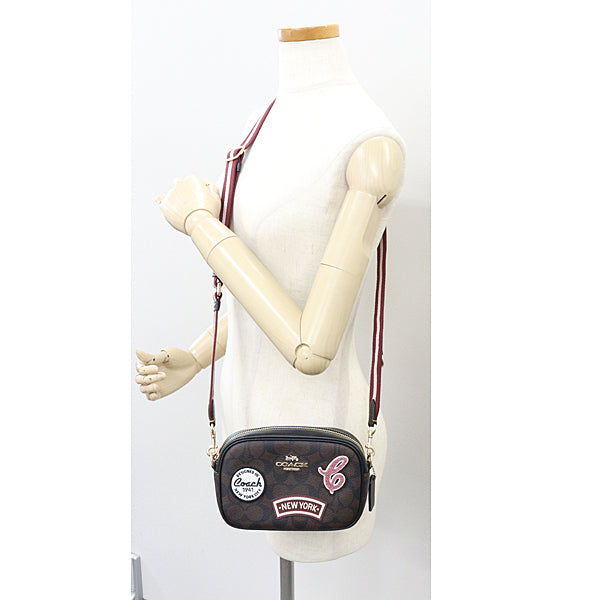 COACH Shoulder Bag mini jamie camera bag Cross body CF455 PVC Women Brown