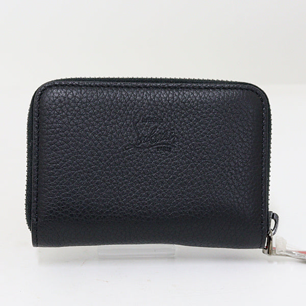 Christian Louboutin Wallet Card Case Panettone Coin purse 3175223 Leather Black