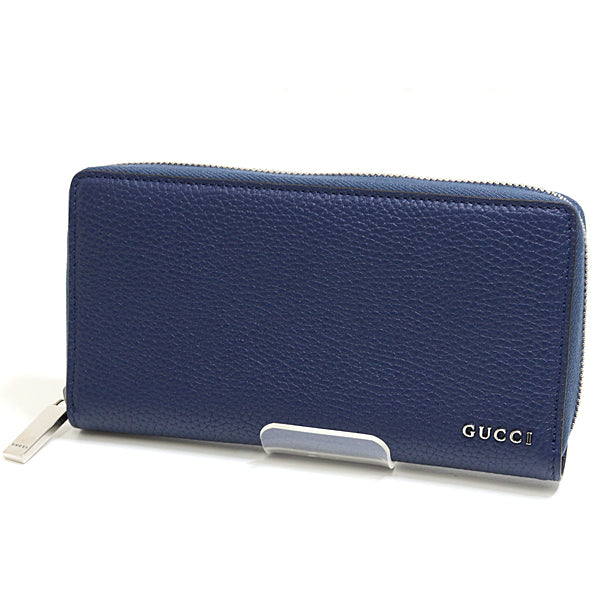 GUCCI Purse Zip around wallet 771154 Long wallet Leather Navy Men