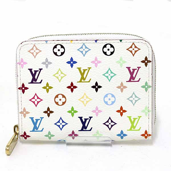 LOUIS VUITTON Zippy coin purse M66548 Wallet Monogram Multi-Color Women White