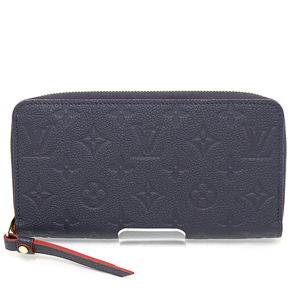 LOUIS VUITTON Purse Zippy Wallet M62121 Monogram Empreinte Women Navy
