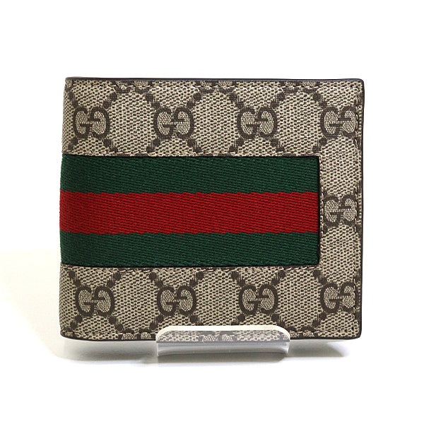 GUCCI Bifold wallet Compact wallet 779854 GG Supreme Canvas Men Beige