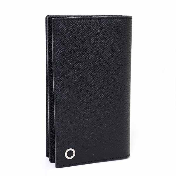 BVLGARI Purse bulgari・bulgari man Long wallet 30398 Calf Leather Men Black/Blue