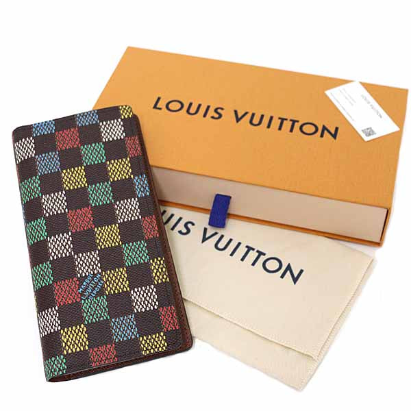 LOUIS VUITTON Purse Brazza Wallet N00141 Damier canvas Men multi-colour