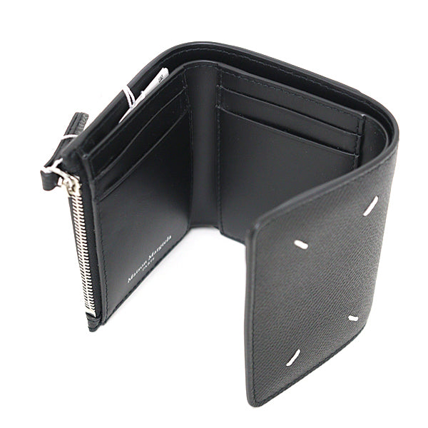 MARTIN MARGIELA Tri-fold wallet 4 stitches SA3UI0017 Calf leather Women Black