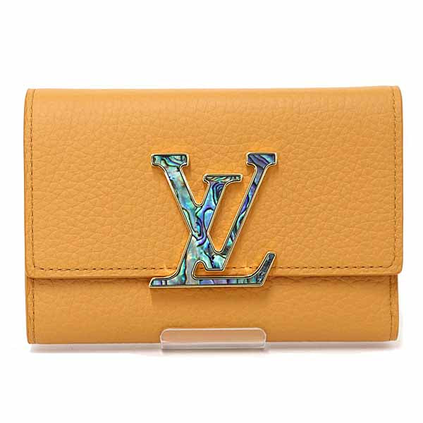 LOUIS VUITTON Tri-fold wallet Portefeiulle Capucines CompactWallet M81669 Orange