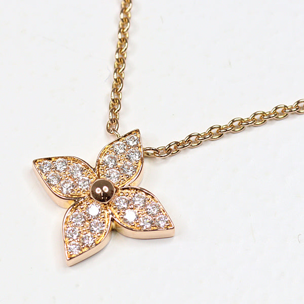 LOUIS VUITTON Necklace Pendant Star Blossom Q93710 Fine Jewelry K18 Diamond 4.5g