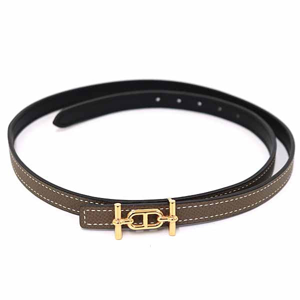 HERMES Accessories elt Reversible Belt 13mm Ankle Leather Women Brown/Black 5