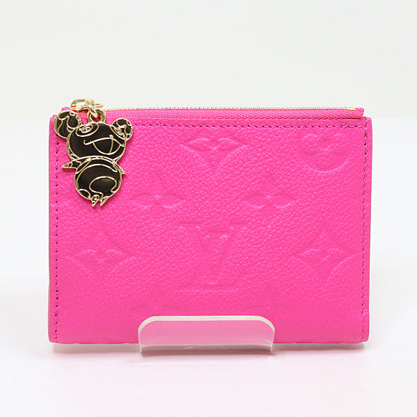 LOUIS VUITTON wallet LV × TM Portefeiulle Lisa M14087 Women Leather Pink