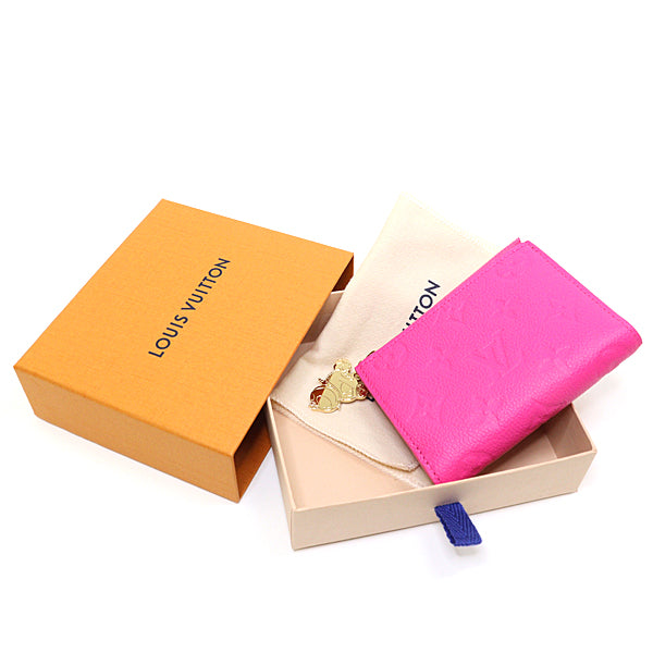 LOUIS VUITTON wallet LV × TM Portefeiulle Lisa M14087 Women Leather Pink