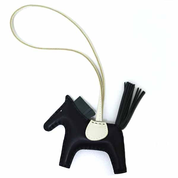 HERMES Rodeo PM Bag Charm Accessories Made 2025 Anyo Miro Leather Black