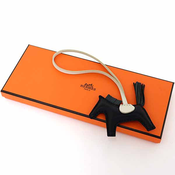 HERMES Rodeo PM Bag Charm Accessories Made 2025 Anyo Miro Leather Black