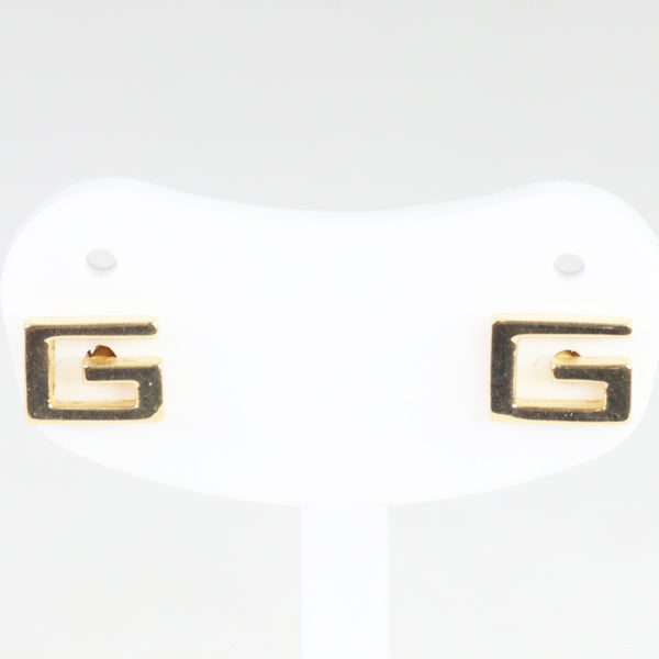 GUCCI Earring G logo Stud earrings K18YG Yellow Gold Fine Jewelry Women 1.3g