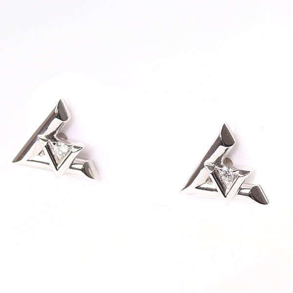 LOUIS VUITTON Ladiesearring LV Volt One earring Q96970 K18 White Gold JAPAN