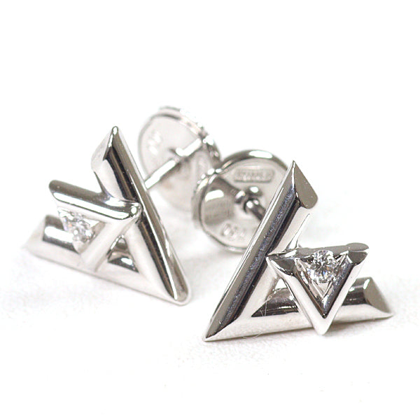 LOUIS VUITTON Ladiesearring LV Volt One earring Q96970 K18 White Gold JAPAN
