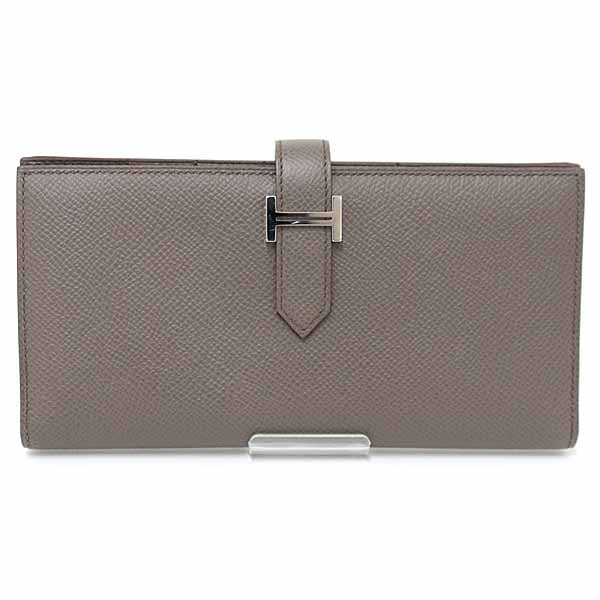 HERMES Purse Beansufla Epsom leather Long Wallet Women Grietan Z(2021)